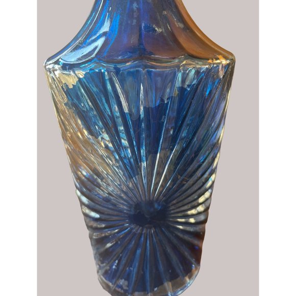 Imported McGill Canadian Whiskey 2 Cobalt Blue Decanters Bottled by James B Beam - Picture 8 of 10